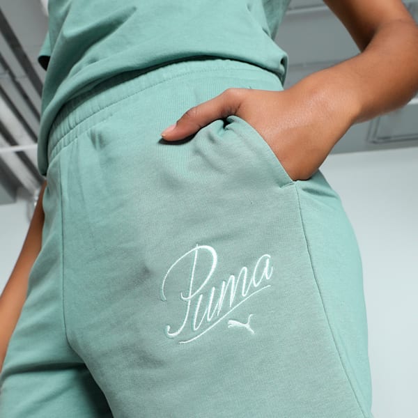 SCRIPT Women's High-Waist 5" Shorts, Green Moon, extralarge-IND